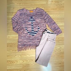 Sz M Joe Fresh Multicolor Knit Sweater